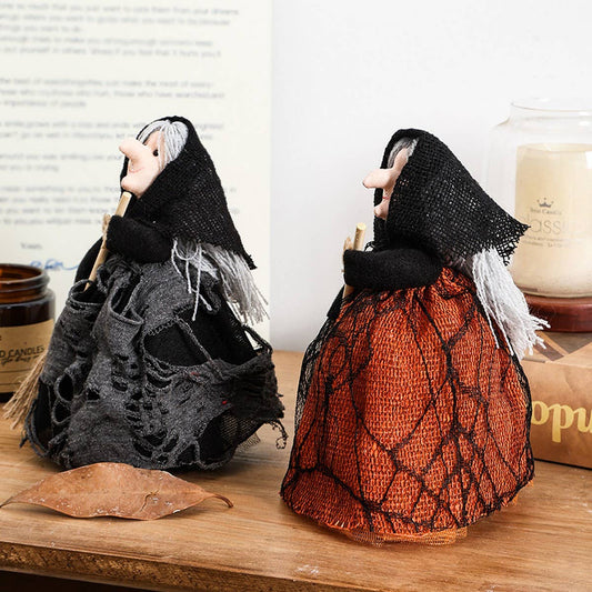 Scary Witch Broomstick Halloween Tree Topper_CWMM9863
