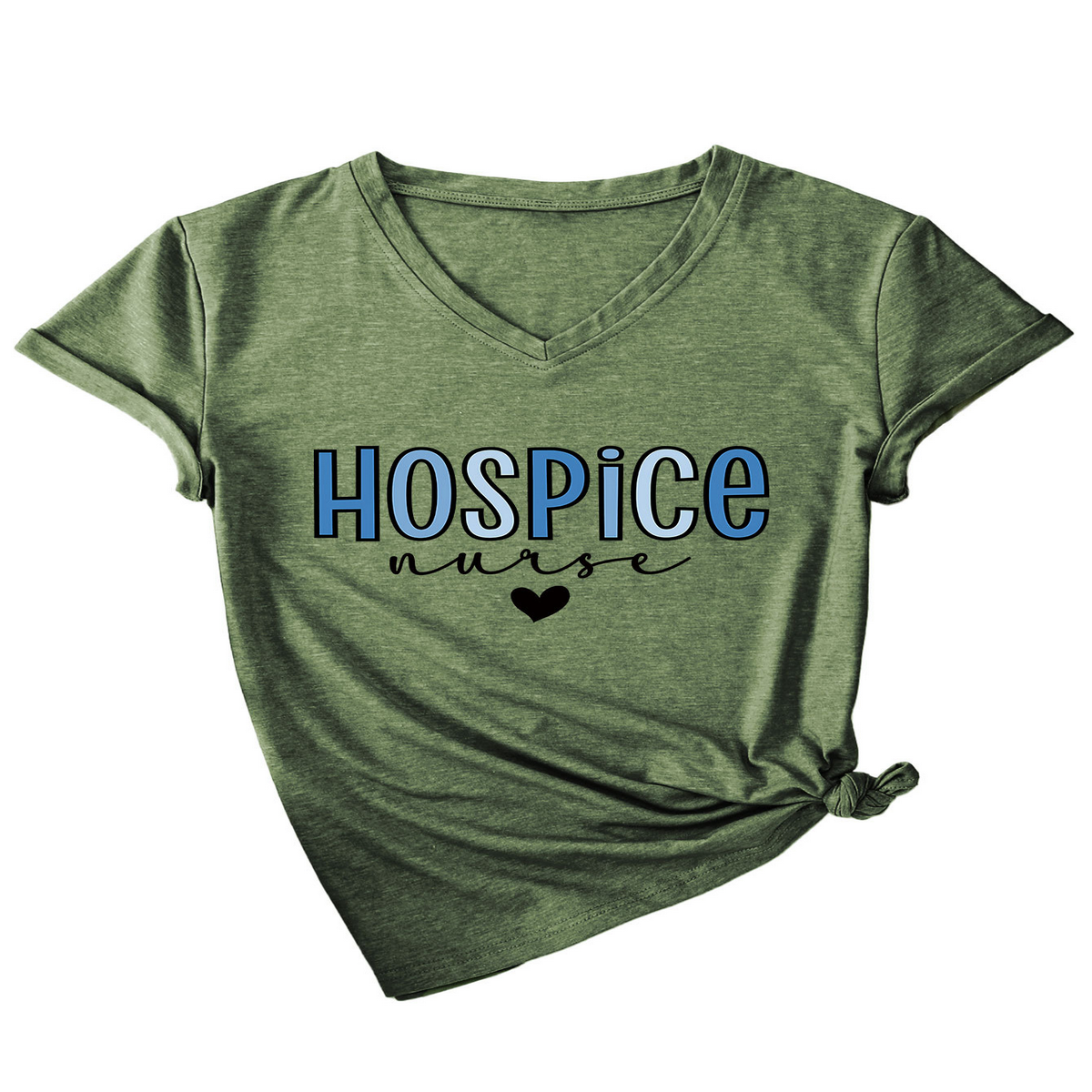 Heart Print V-Neck Tee ? Women¡¯s Casual Loose