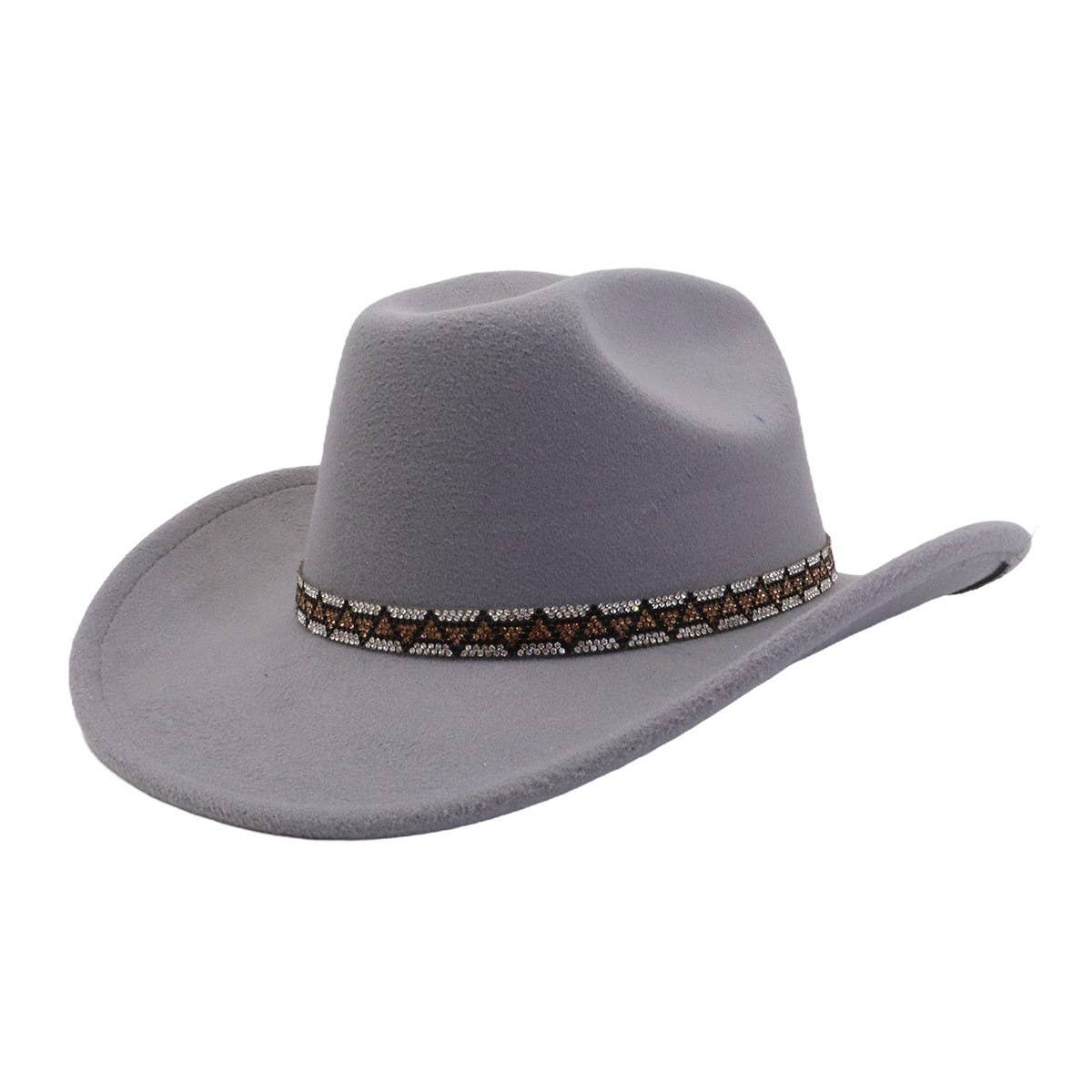 Couple Wool Fedora Jazz Hat Western Ethnic Style_CWAH04411