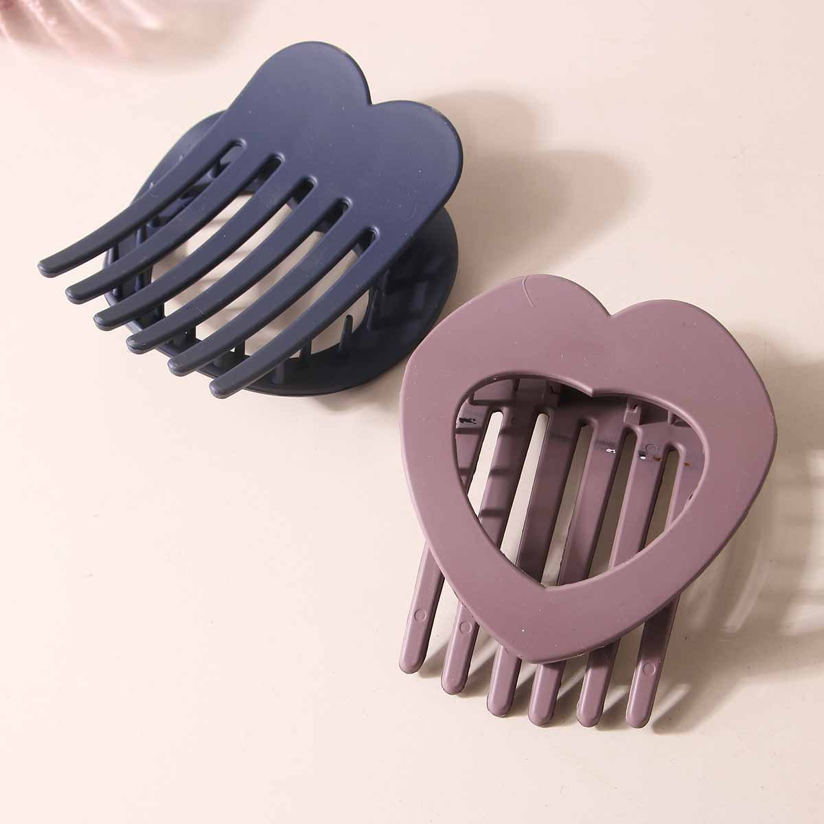 Flat Heart Hair Clip ? Strong Grip Duckbill