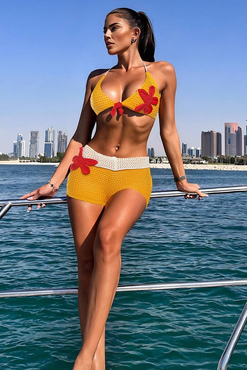 CWSS1282_SEXY BIKINI CAMISOLE KNITTED TWO PIECE SET