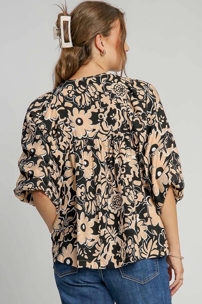FASHION TREND FLORAL PRINT JUMPER CHIFFON