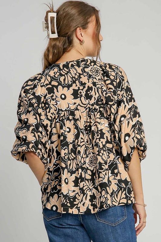 FASHION TREND FLORAL PRINT JUMPER CHIFFON