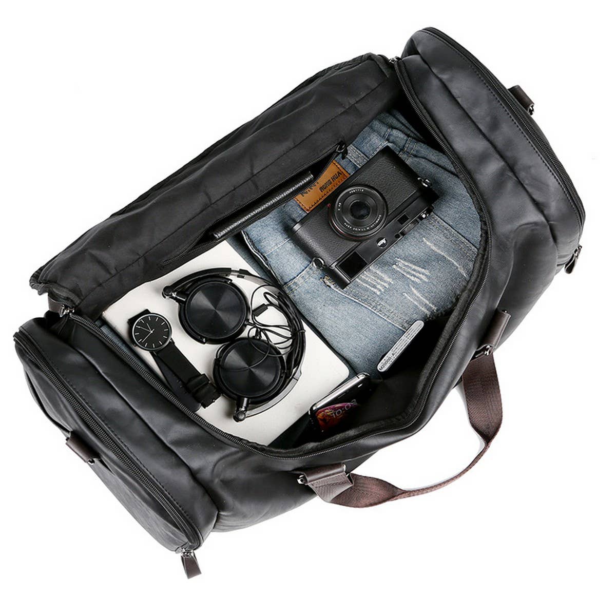 Men's PU Travel Bag, Extra Large Capacity_CWAB5169