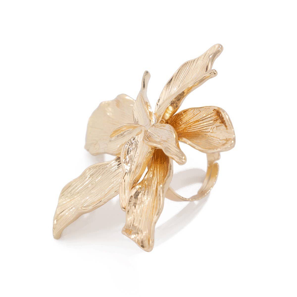 FASHIONABLE STACKING IRREGULAR HOLLOW ALLOY RING