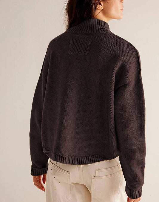 CWOCAL1806_KNIT COAT SOLID COLOR CARDIGAN SWEATER