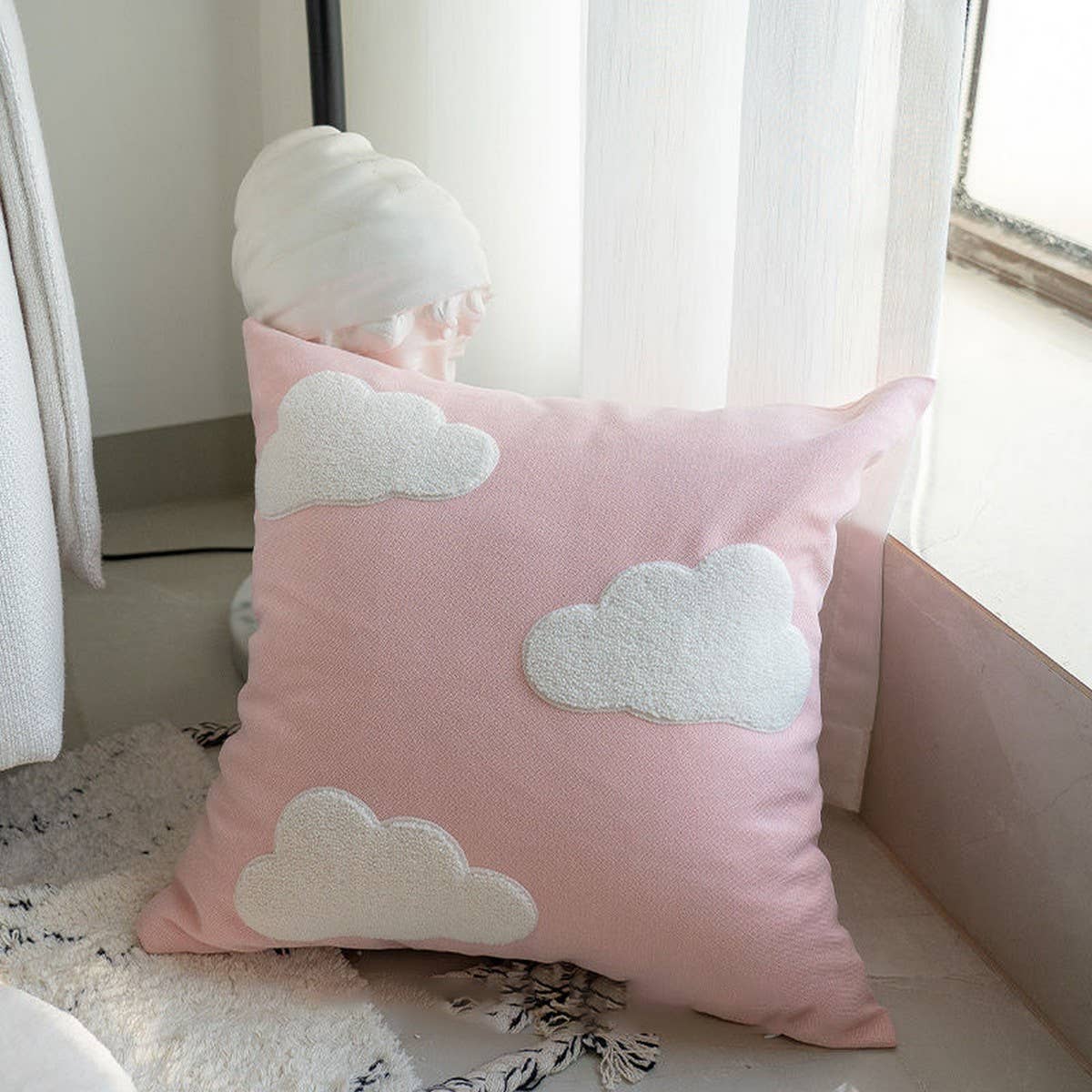 Tulip Pillow Cover Cute Sofa Bed Waist Cushion