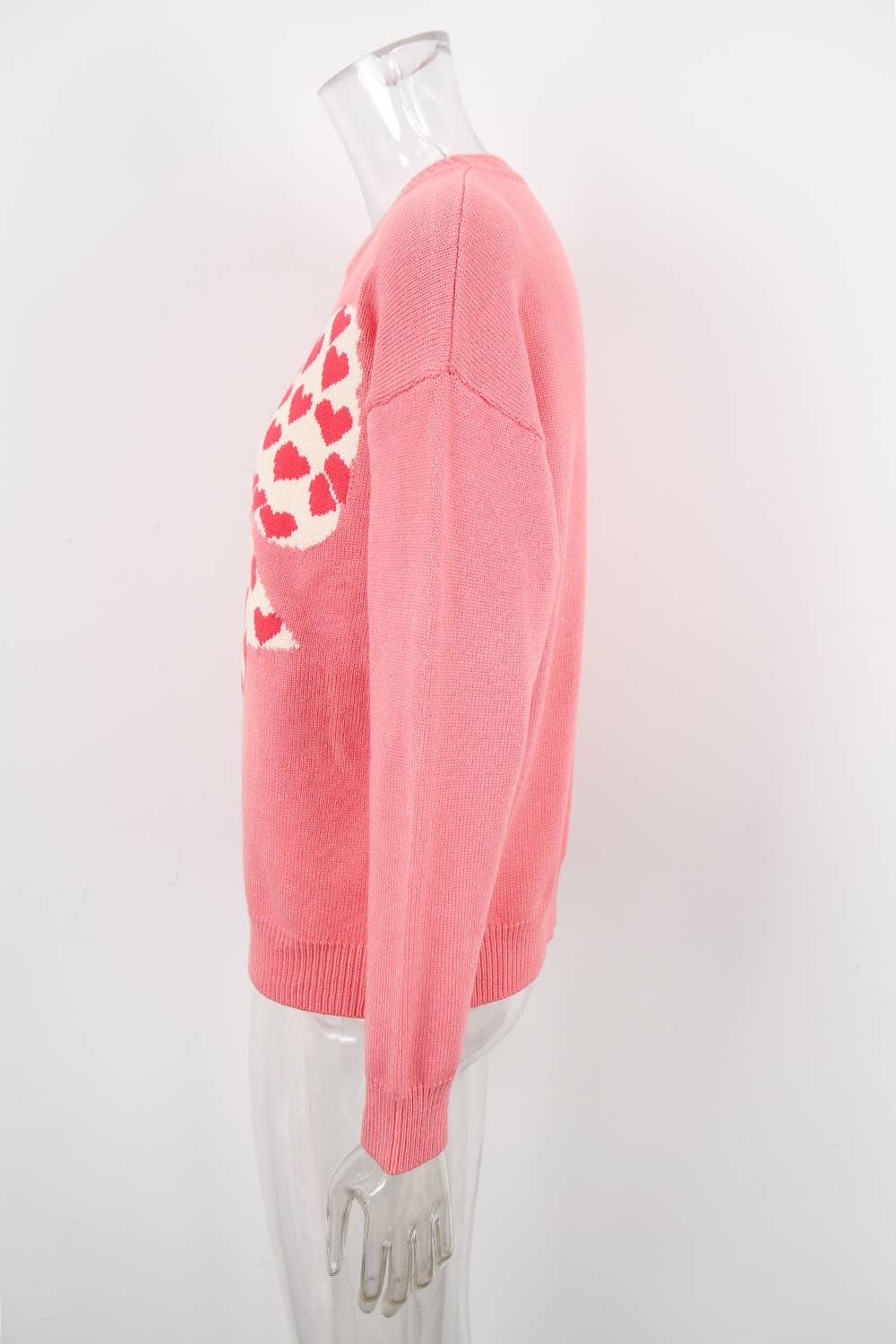Bow-shaped heart Valentine's Day knitted sweater