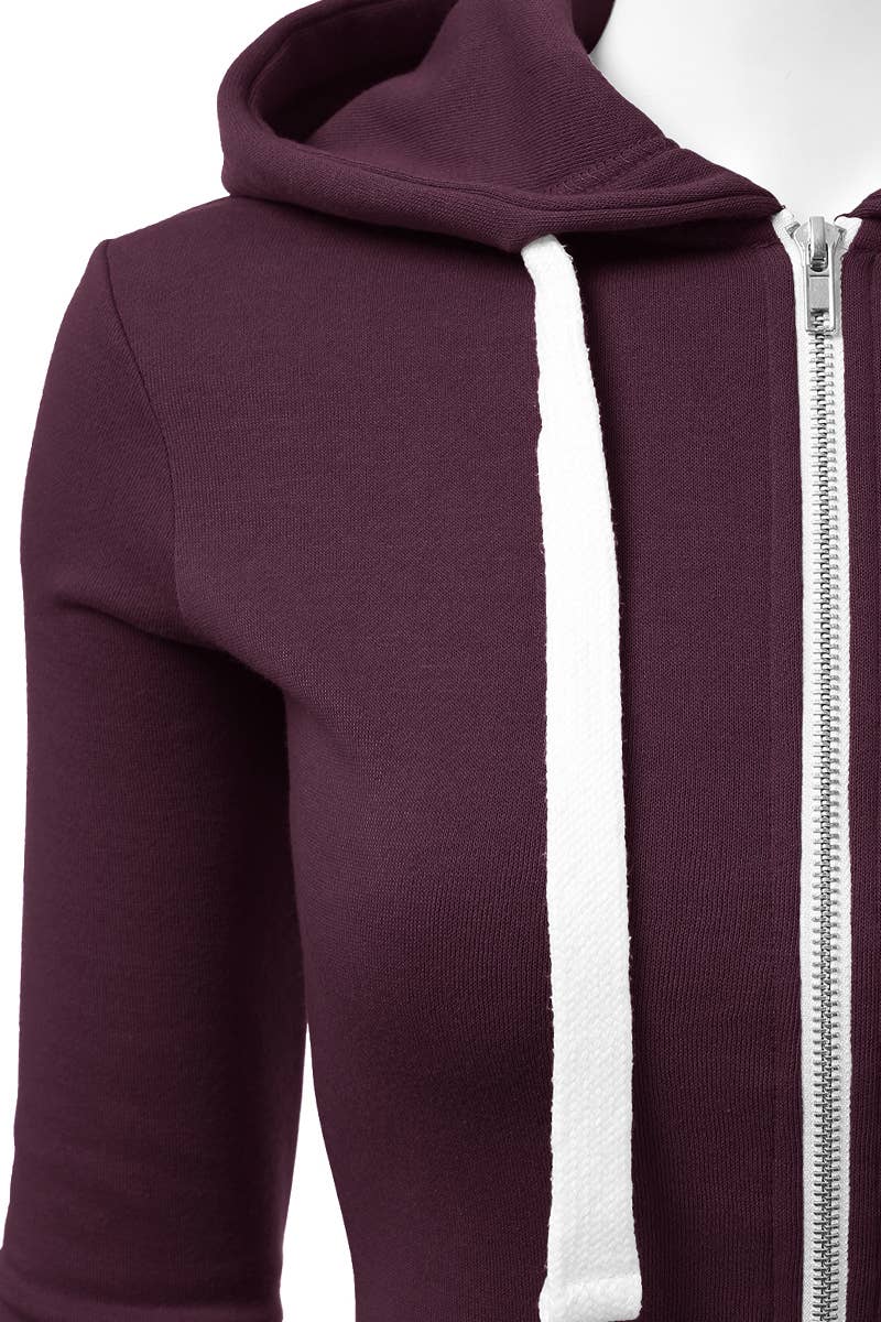 AWOHOL192_Lightweight Thin Zip-Up Hoodie Jacket