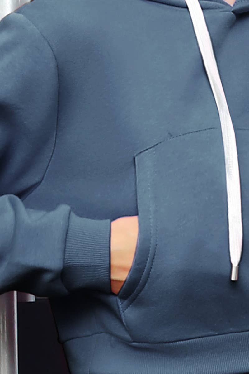 CWOHOL428_Lightweight Pullover Hoodie Cropped Sweatshirt