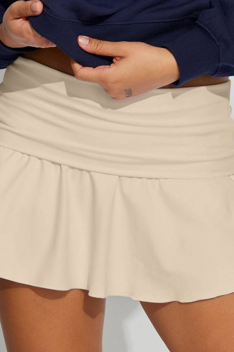 CWTTSL0463_SPRING A-LINE PETITE SPORTS ANTI-EXPOSURE SKIRT