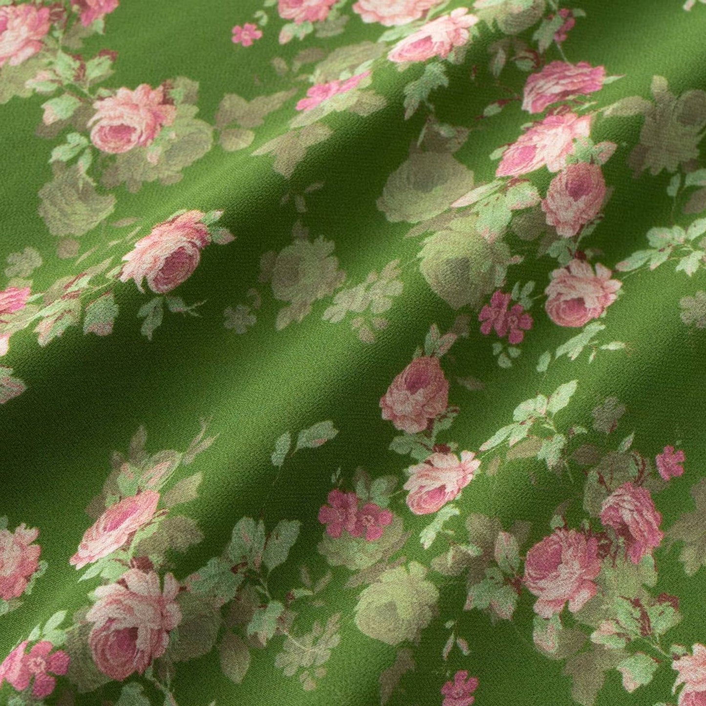 Cinched waist French retro floral dress