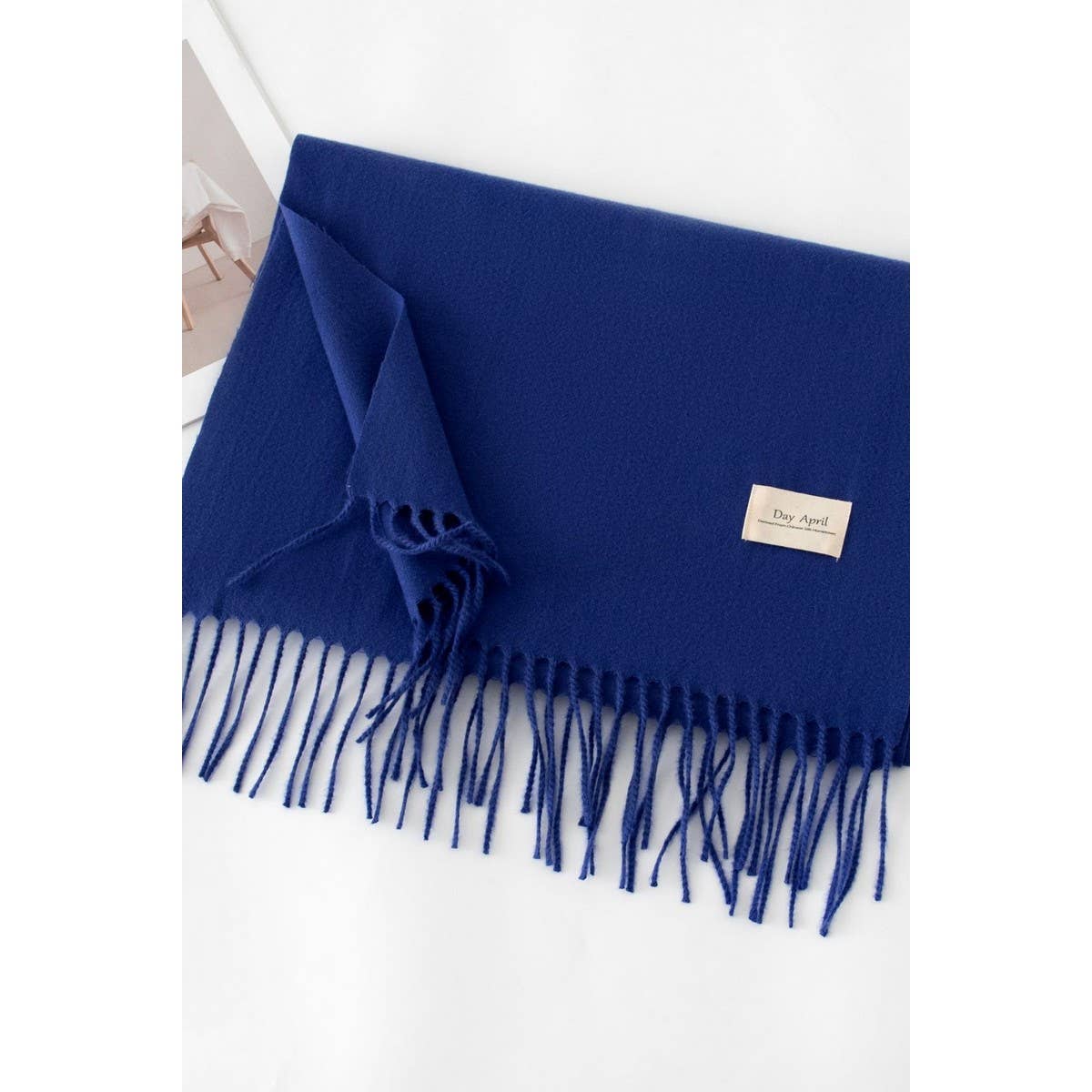 CWASC1482_SOLID COLOR MEDIUM-LENGTH WARM SCARF SHAWL NECK