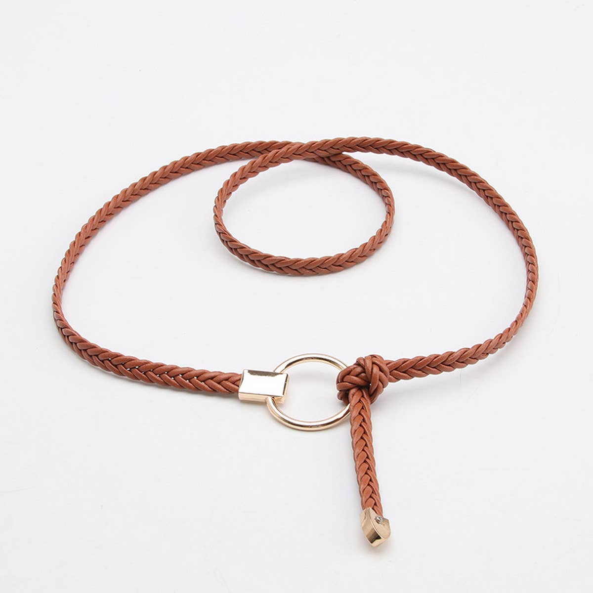 CWABE0929_CASUAL HAND-WOVEN THIN BELT