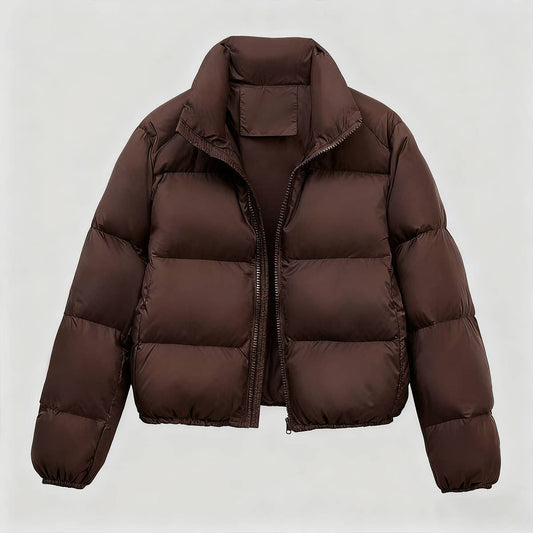 Fashionable thickened warm zipper cotton jacket