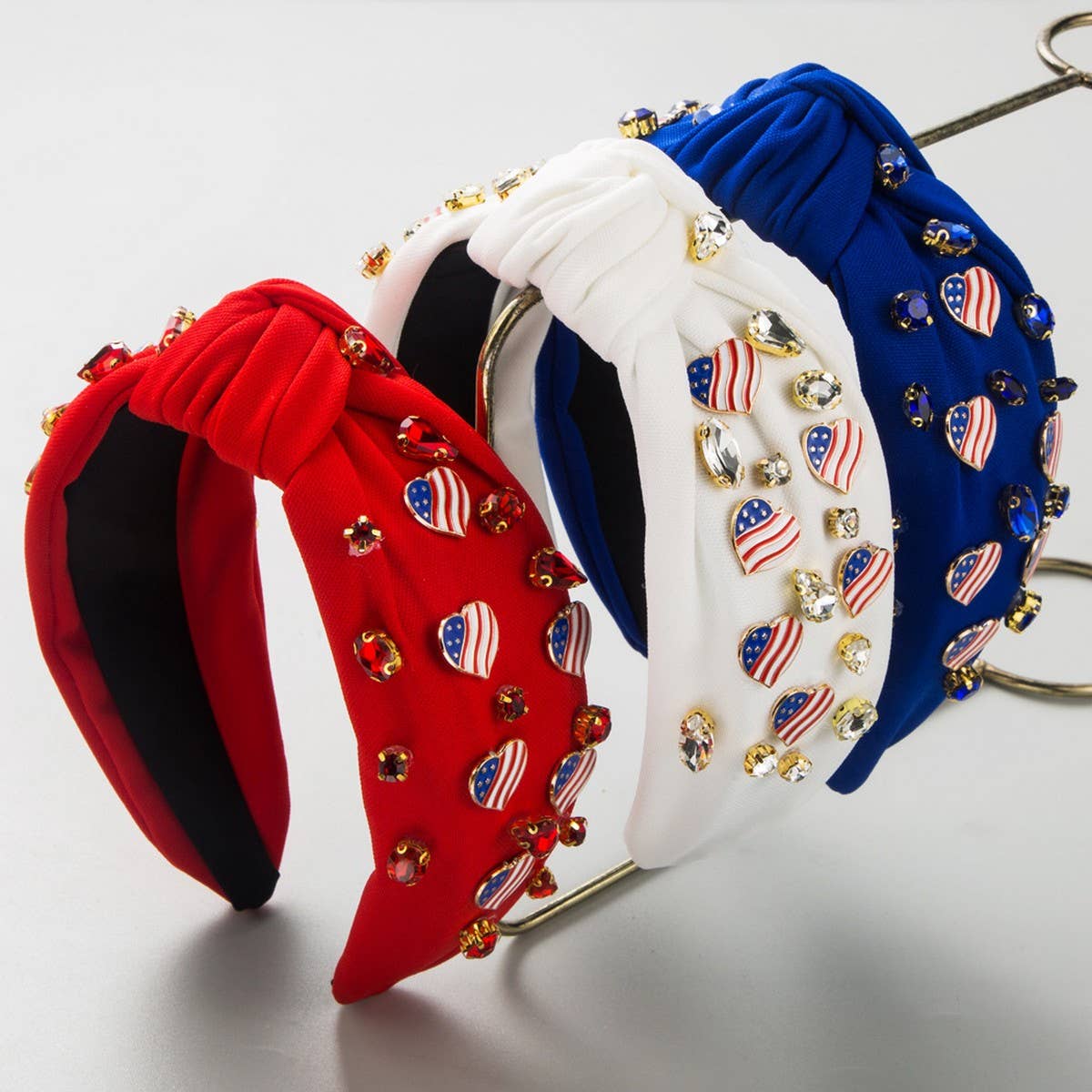 4TH OF JULY NEW LOVE FLAG PERSONALIZED HEADBAND_CWAHA1259