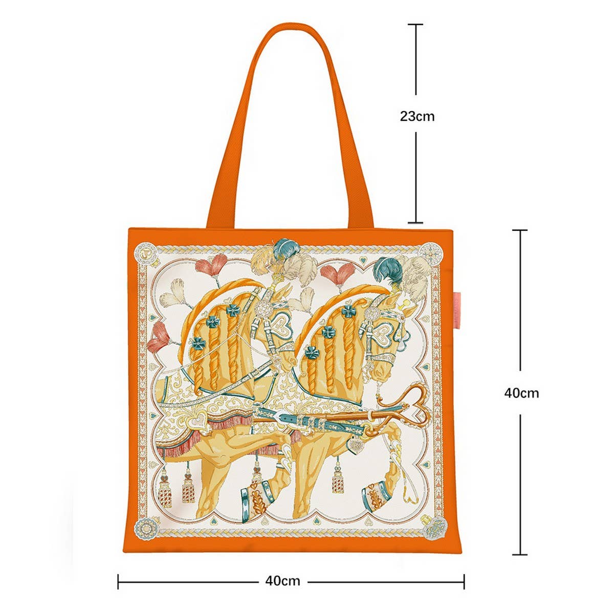 Heart Saddle Canvas Tote Bag for Women_CWAB5129