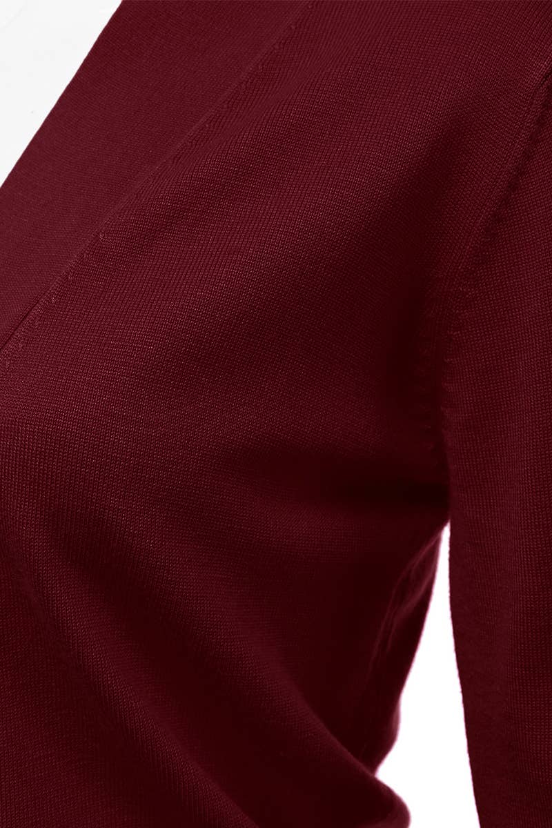 AWOCAS074_Basic 3/4 Sleeve Open Front Cropped Cardigan