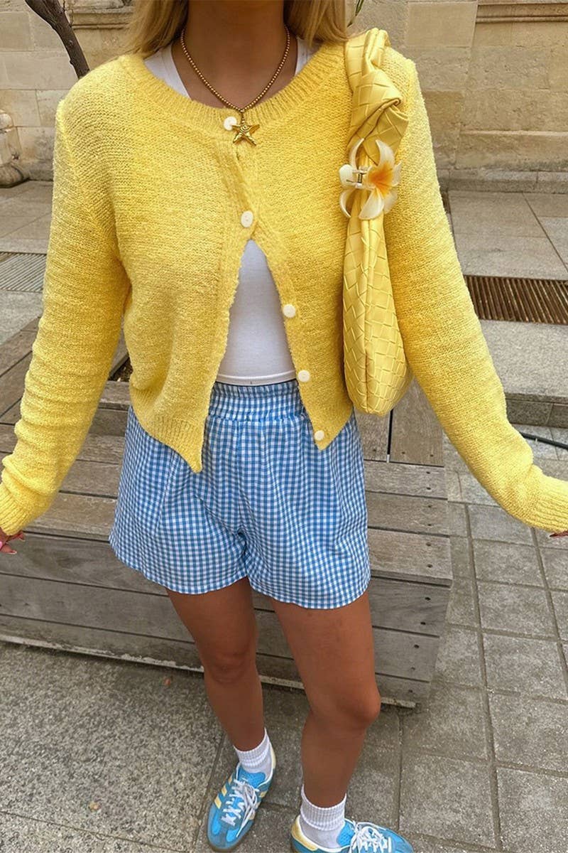 CWOCAL00748_CASUAL SIMPLE BUTTON LONG SLEEVE KNIT CARDIGAN