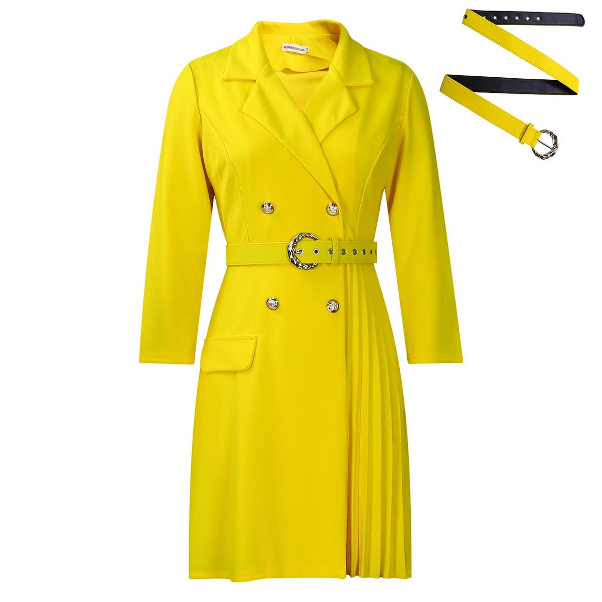 HIGH WAIST FASHIONABLE WAIST MID-LENGTH SUIT DRESS