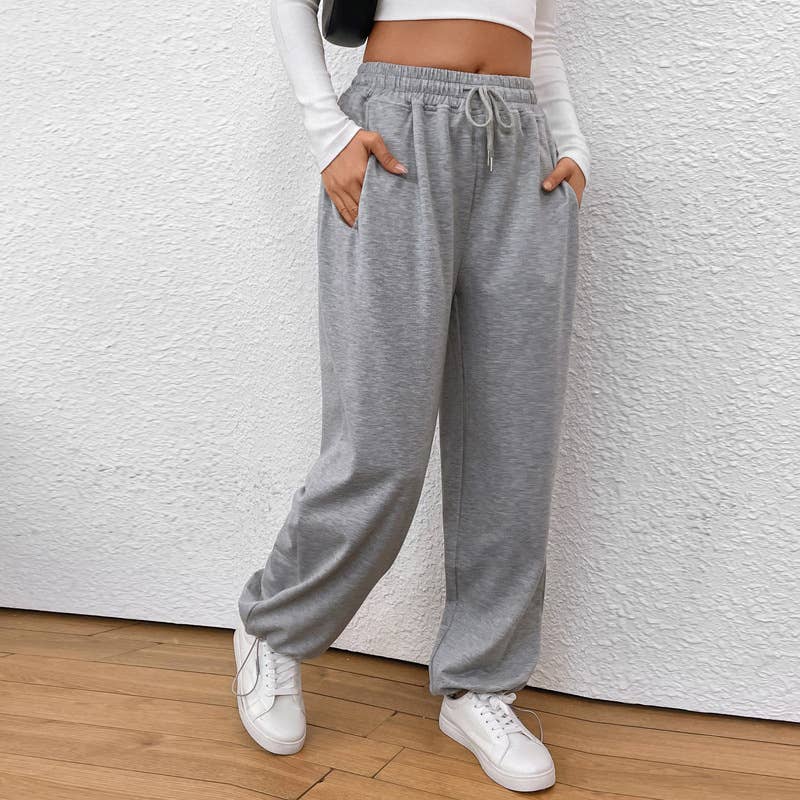 CASUAL DRAWSTRING SWEATPANTS WITH ADJUSTABLE LEG