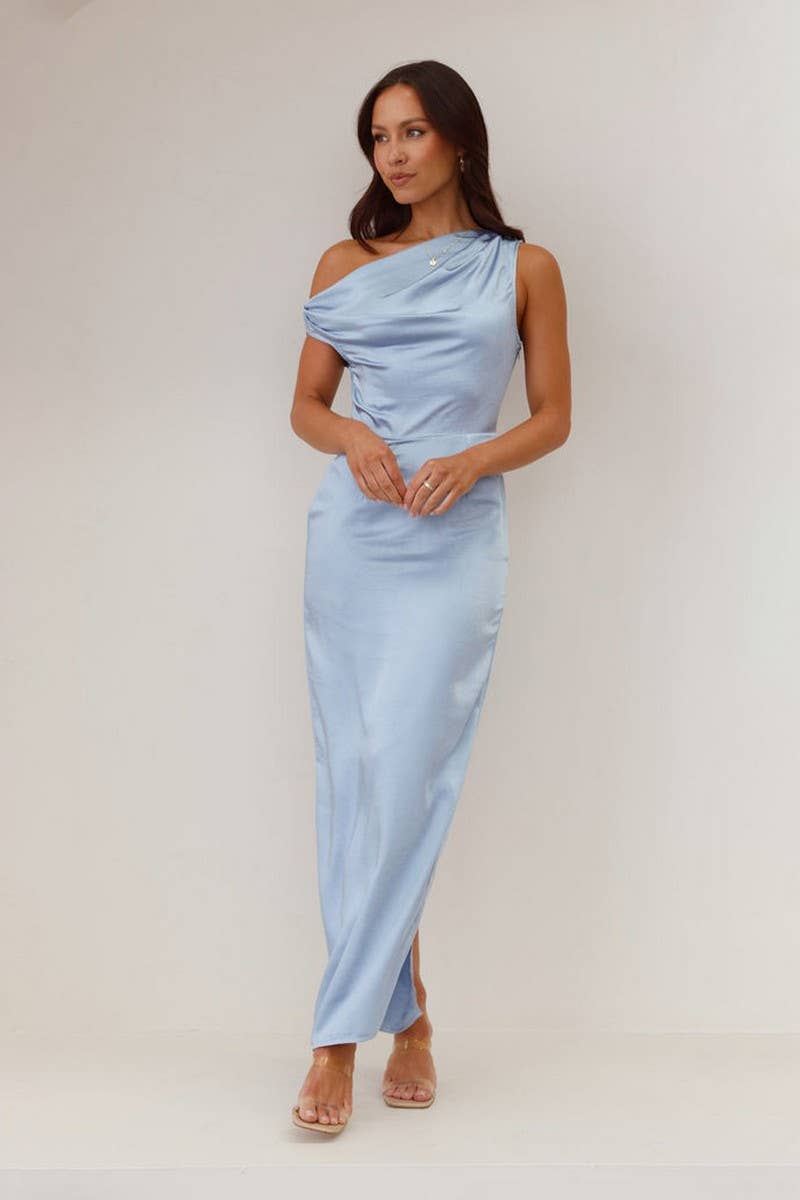 CWDMD5561_SLEEK SOLID BODYCON SLEEVELESS MIDI DRESS