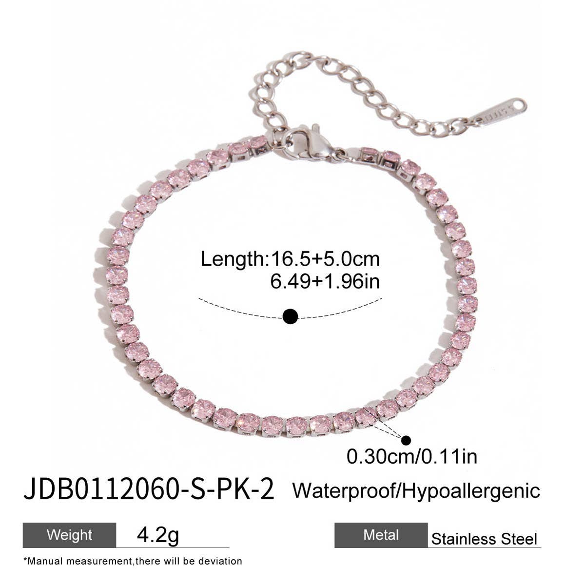 18K Gold Star Bracelet, Stainless Steel Shine_CWAJE4666