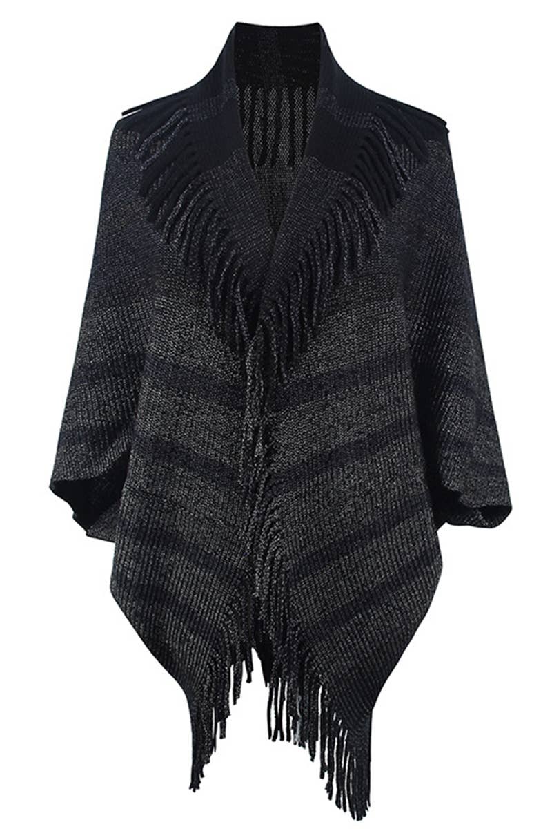 CWOCAS0011_ Shawl Wrap Cape Open Front Cardigan Sweater