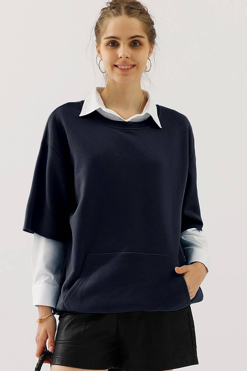 CWTTS560_OVERSIZED SWEATSHIRT WITH KANGAROO POCKET