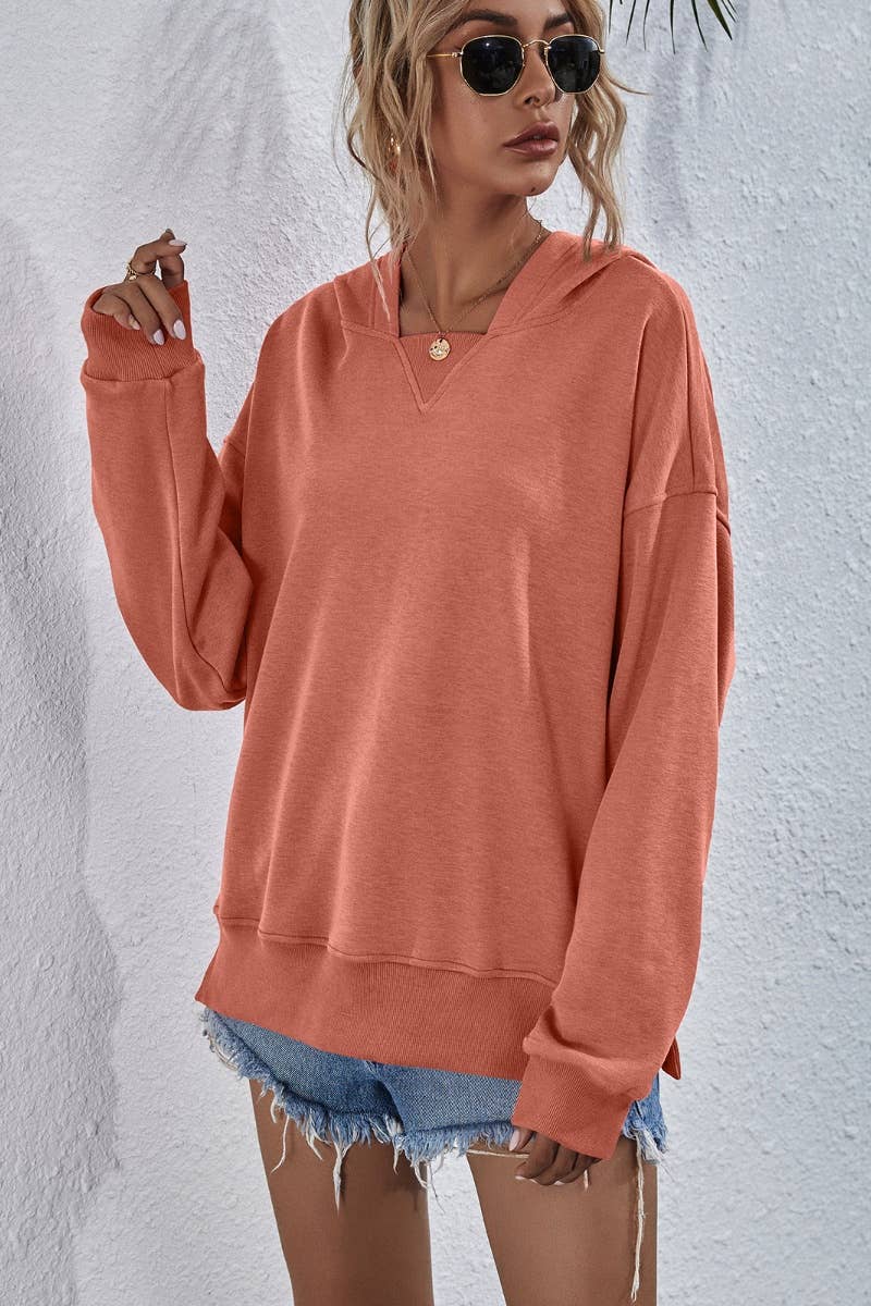 CWTBLL2619_WINTER CASUAL FLEECE LONG-SLEEVED HOODIE