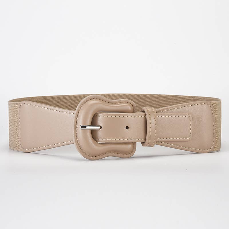 Elastic imitation leather PU with dress jacket waist seal