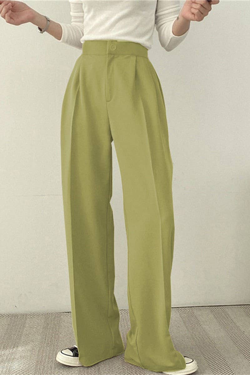 CWBLP00919_CASUAL STRAIGHT-LEG DRAPE SUIT WIDE-LEG PANTS