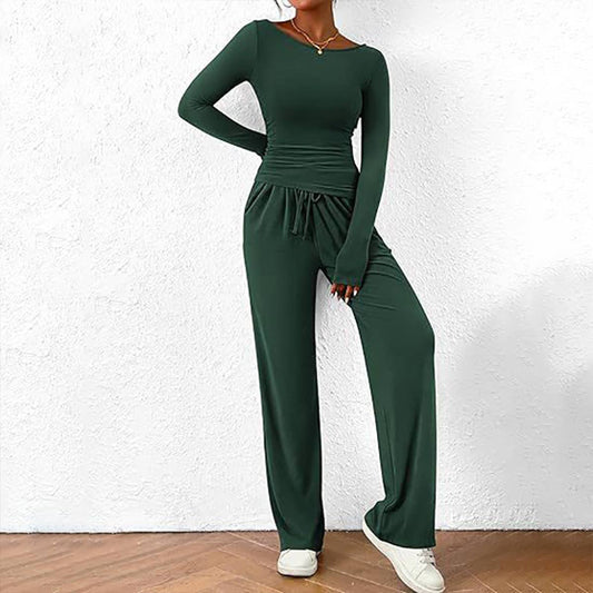 ASYMMETRICAL JACKET AND TROUSERS TWO-PIECE SET