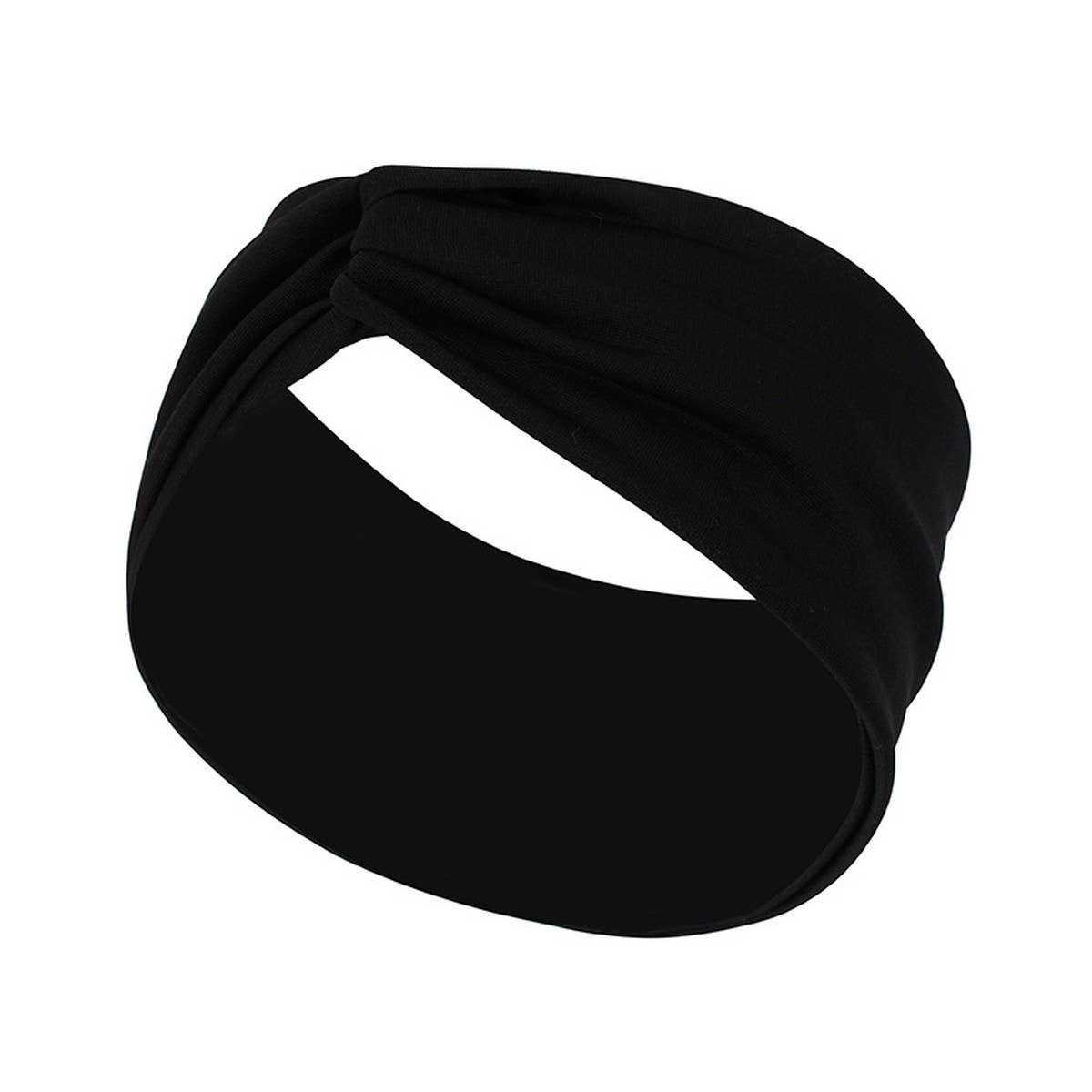 CWAHA6416_FASHION WIDE KNOTTED CROSS HEADBAND