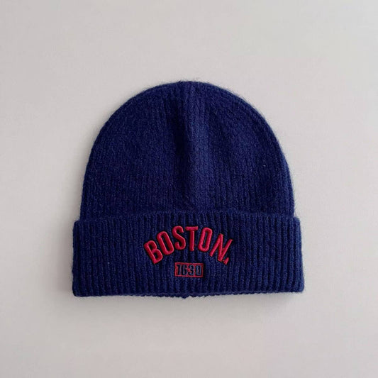 WINTER CHILDREN'S EMBROIDERED LETTER KNITTED HAT_CWAH2931