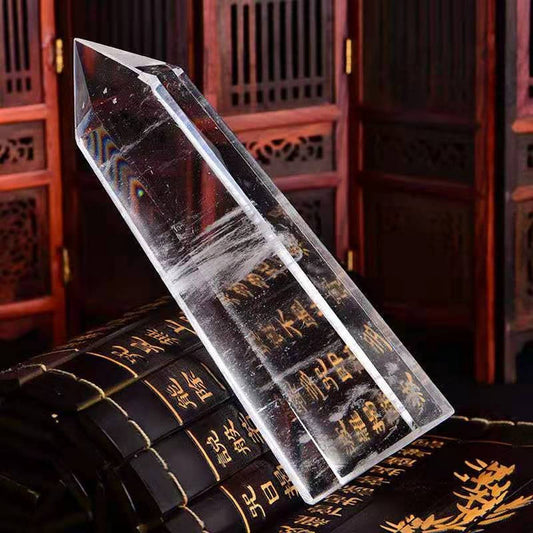 Clear Quartz Crystal Point Hex Tower