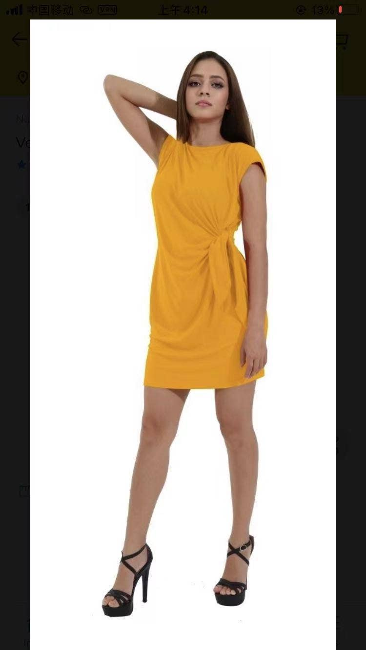 Casual color patchwork print dress