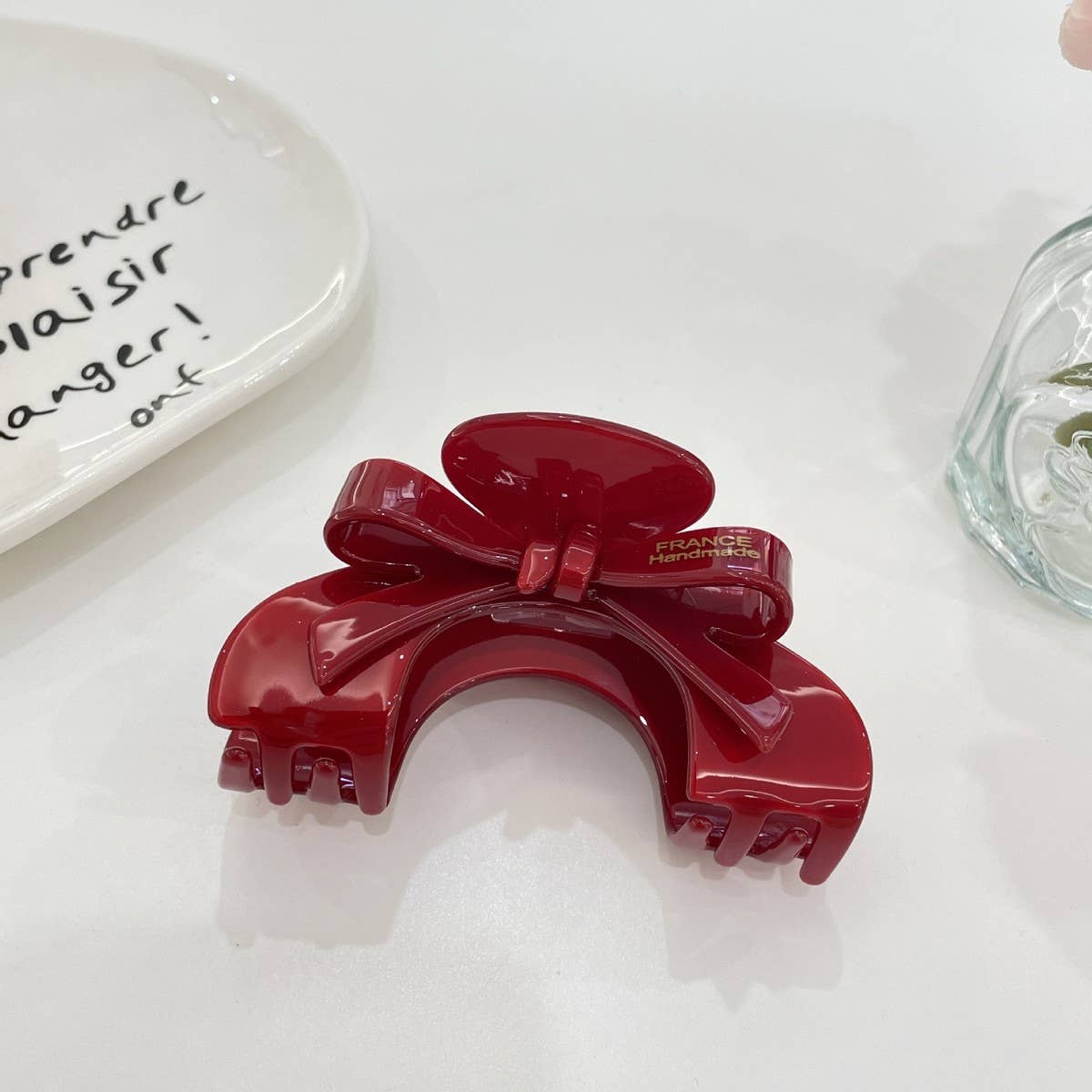 CWAHA1535_TEMPERAMENT SEMICIRCLE 3D BOW HAIR CLAW CLIP