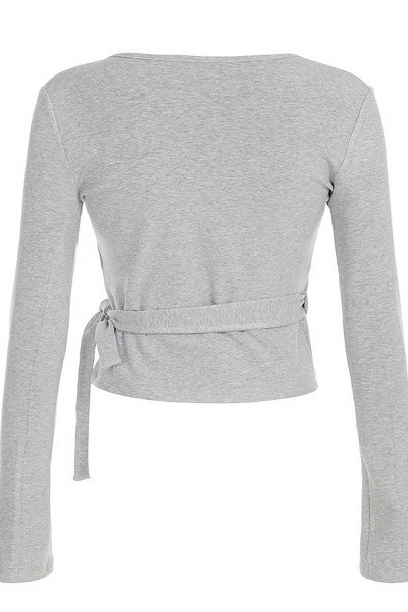 CWSTB00460_TIE FRONT TOP HIGH WAIST DRAWSTRING PANTS SET