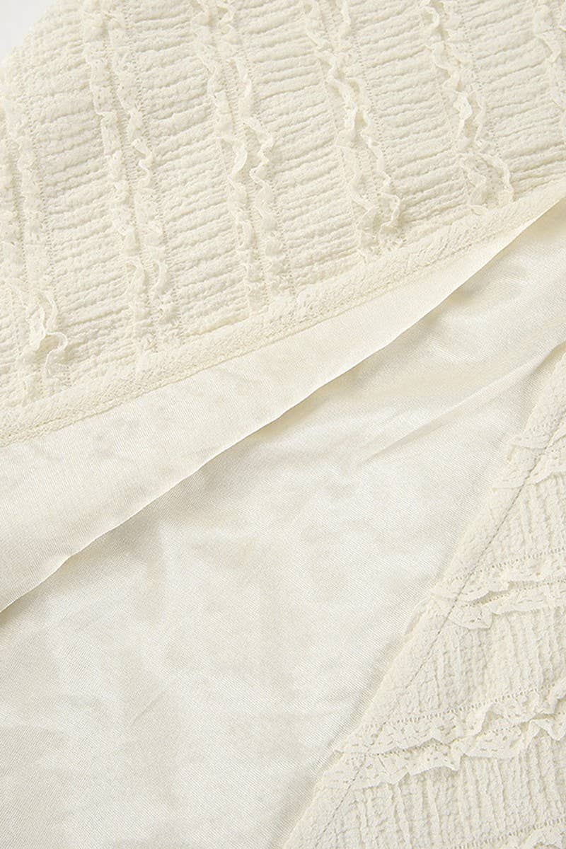 CWBLS0368_HIGH WAIST LACE TRIM SLIM MAXI SKIRT