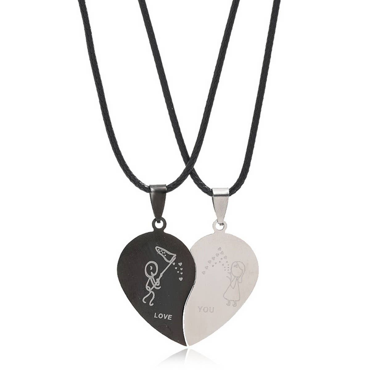 LOVE COUPLE TITANIUM STEEL NECKLACE