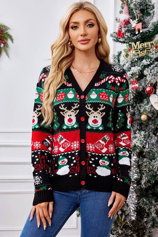 CWOCAL0686_CASUAL LONG SLEEVE CHRISTMAS CARDIGAN SWEATER