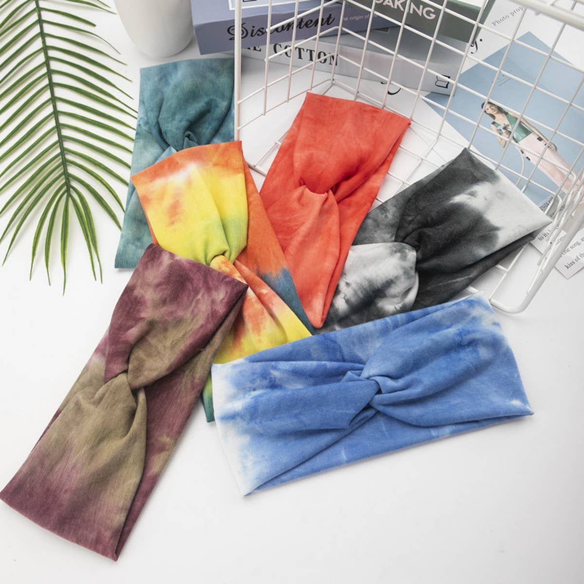 CWAHA6426_NEW STYLE KNOTTED CROSS WIDE ELASTIC HEADBAND