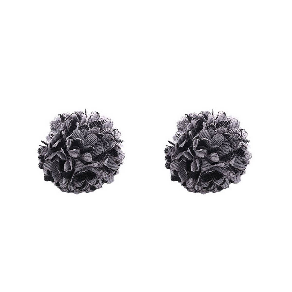 Vintage Rose Fabric Stud Earrings ? Handmade Chic