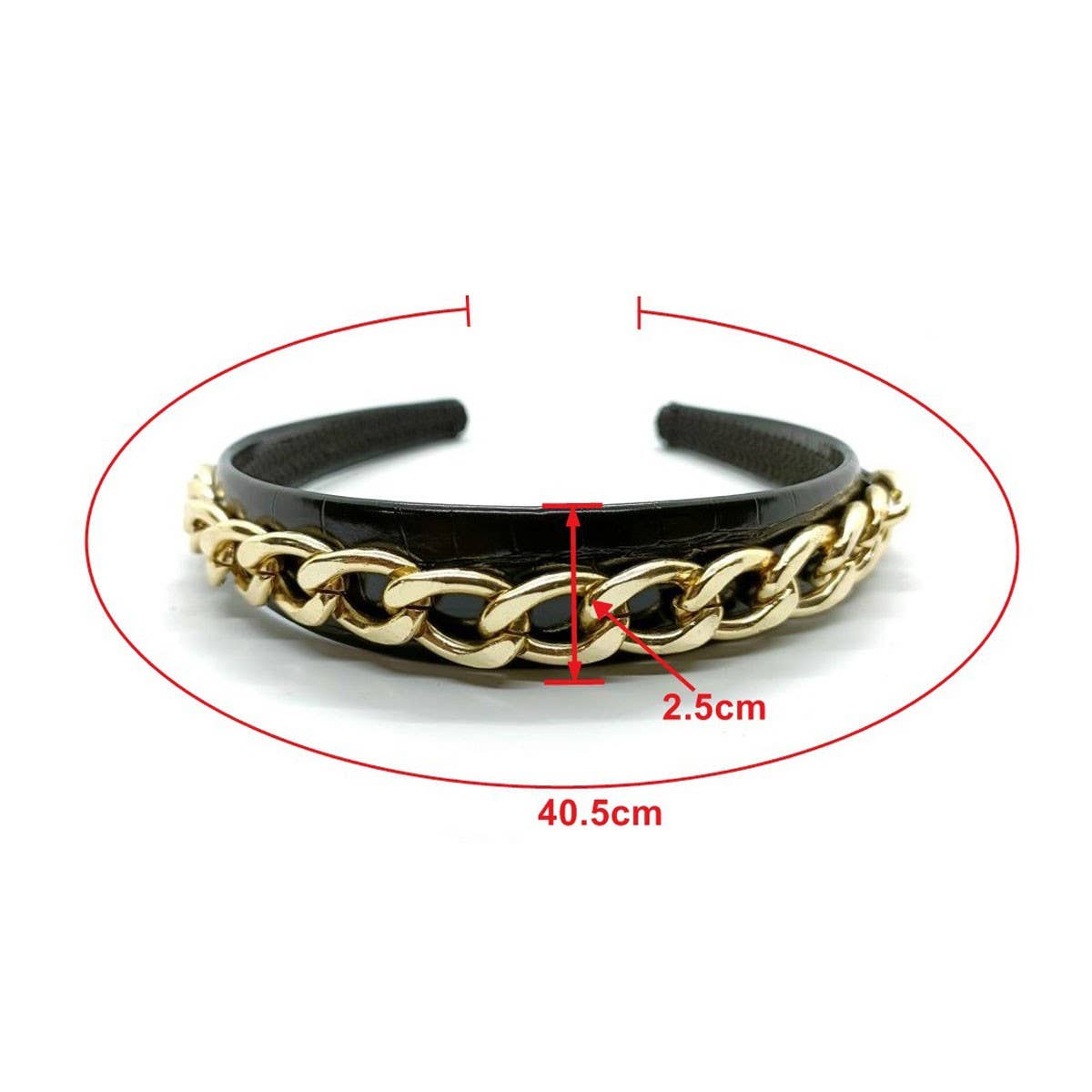 New Classic Croc Chain Punk Elegant Headband