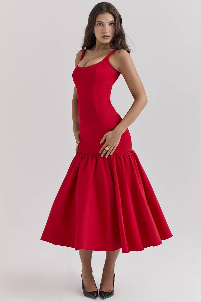 CWDMD5558_LOOSE FIT SPAGHETTI STRAP BACKLESS MAXI DRESS