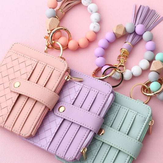 Silicone Bead Bracelet with Zipper Coin Wallet_CWAB4939