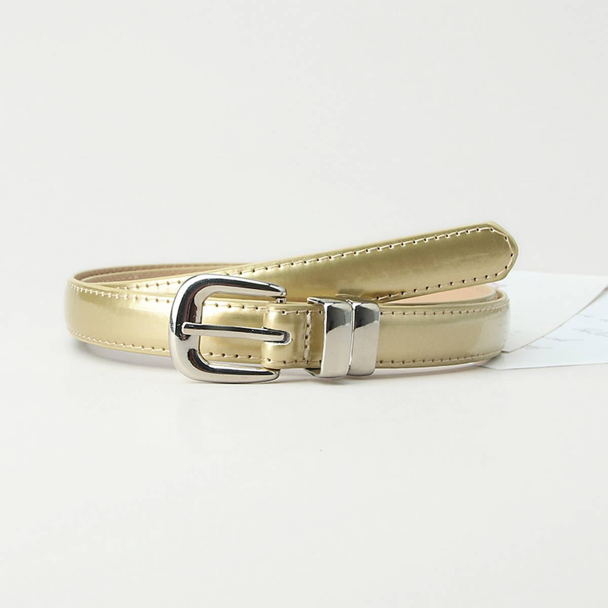 CWABE0927_SIMPLE CANDY COLOR THIN BELT