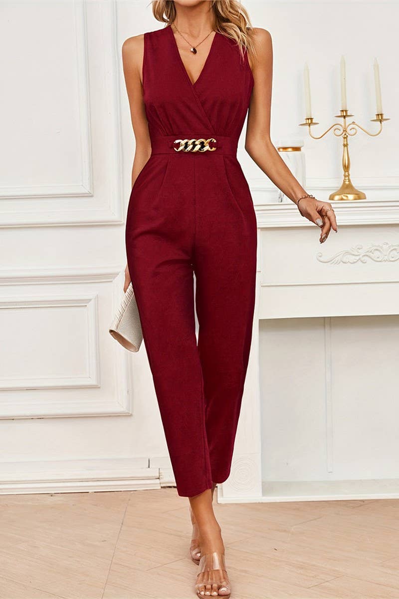 CWSBSSL0129_TEMPERAMENT SOLID COLOR COMMUTER JUMPSUIT