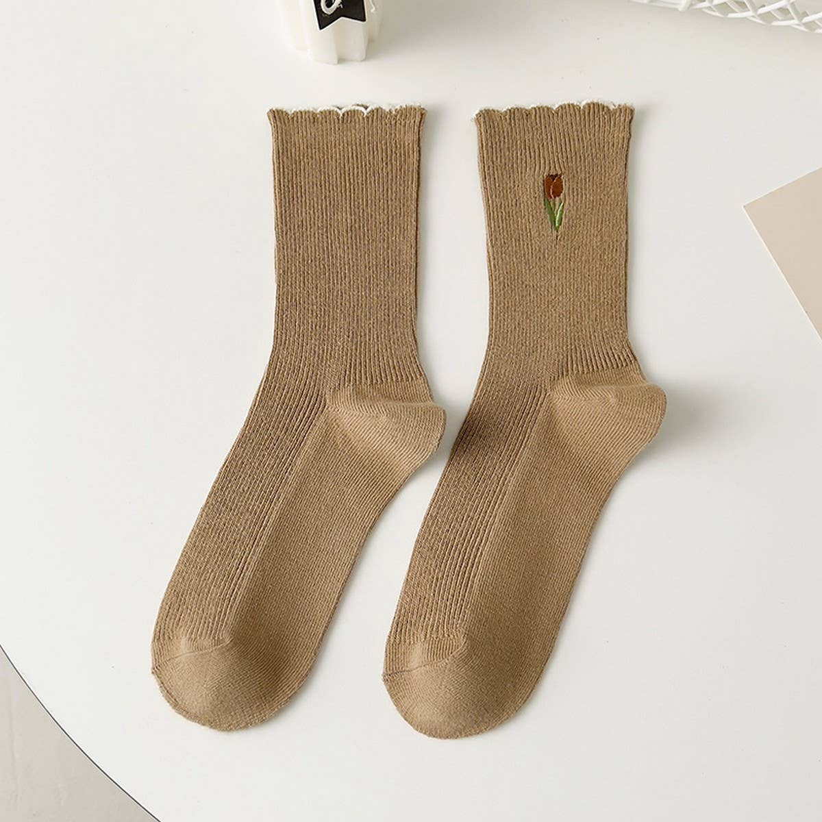 WOMEN'S PREPPY STYLE SOCKS WITH LACE EMBROIDERY